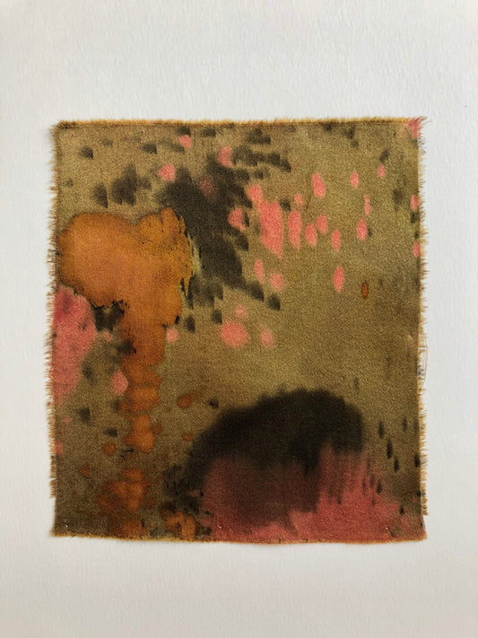 'sun spots' - naturally dyed silk textile