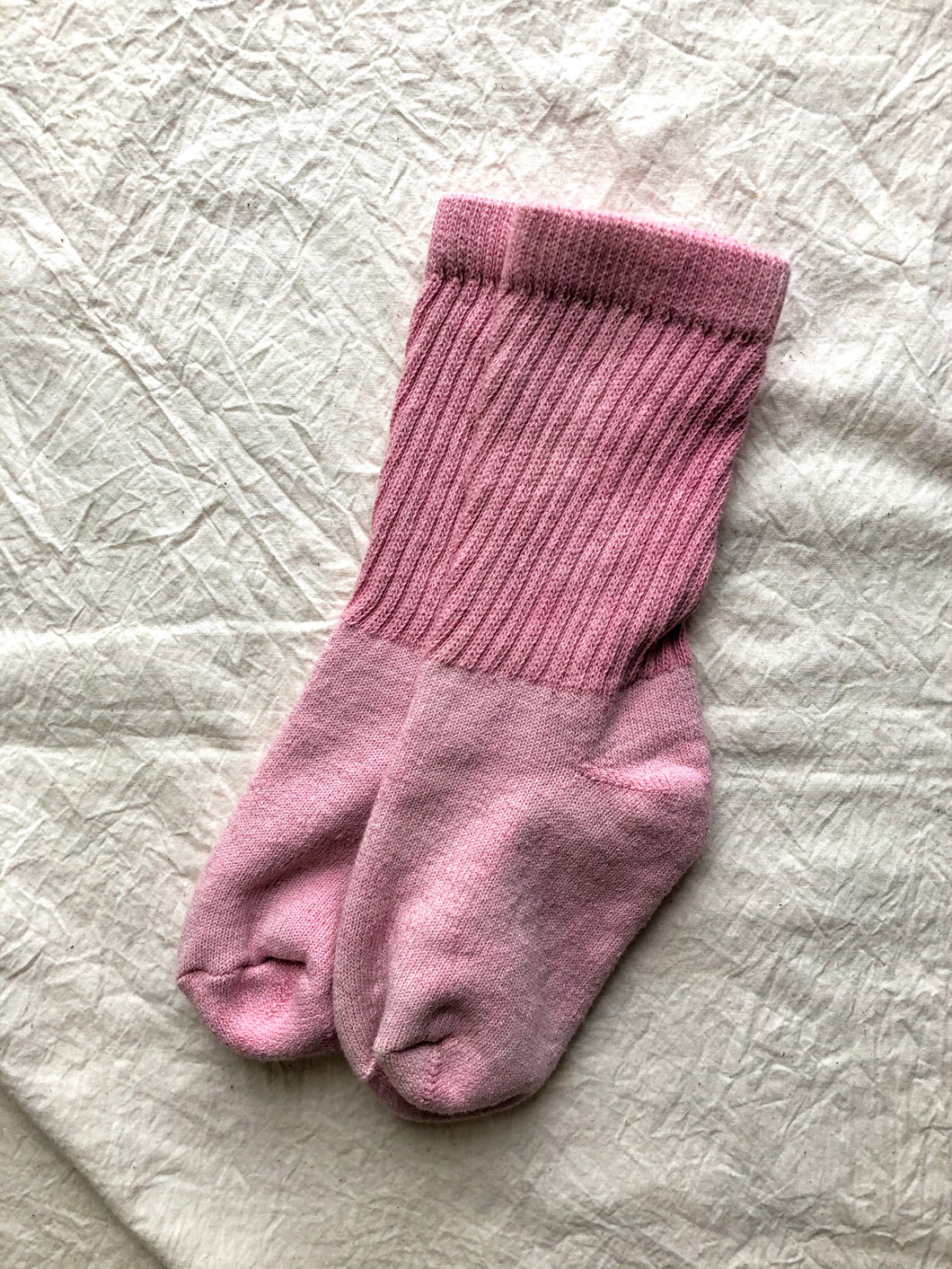 Botanical Dye Organic Cotton Socks - Bubblegum - XS/M