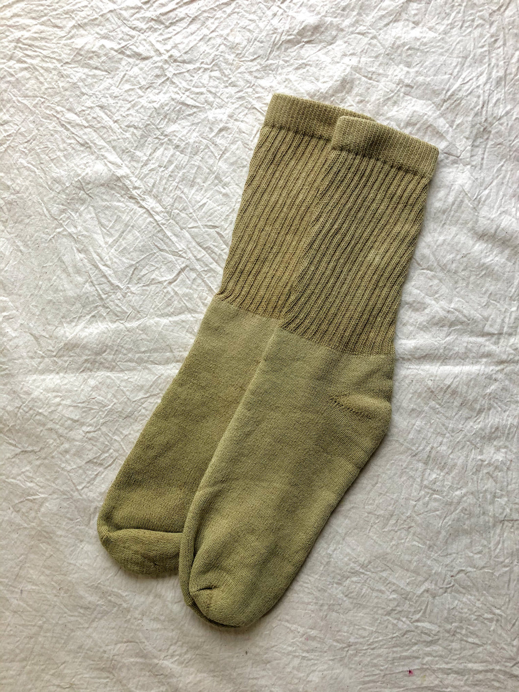 Botanical Dye Organic Cotton Socks - Wheat - M