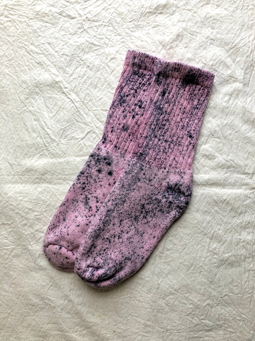 Botanical Dye Organic Cotton Socks - Bubblegum Speckle