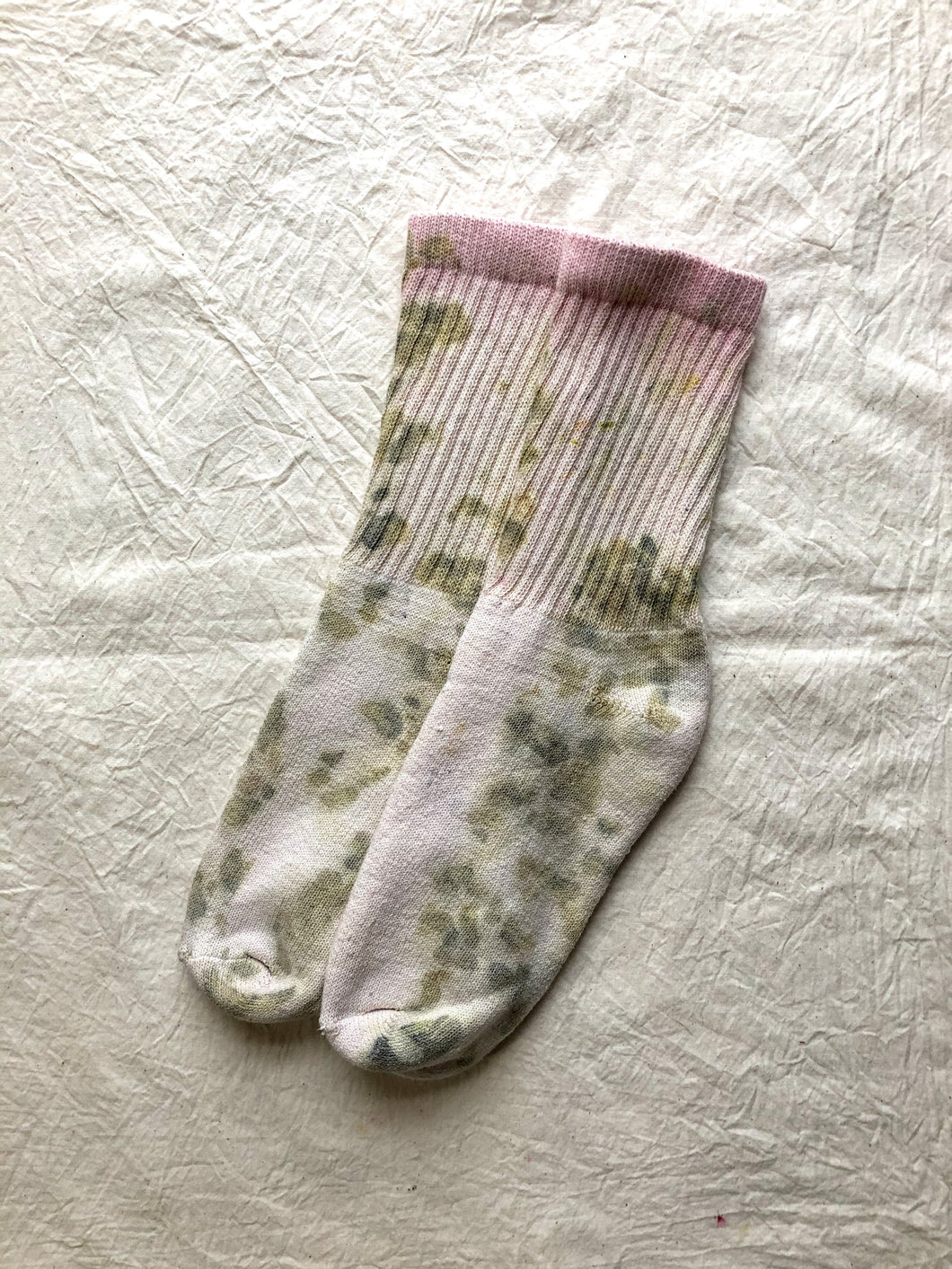 Botanical Dye Organic Cotton Socks - Rose Multi Fade - S