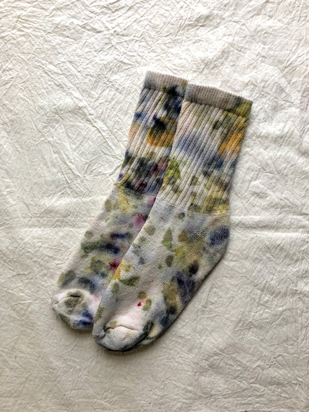 Botanical Dye Organic Cotton Socks - Watercolor Multi