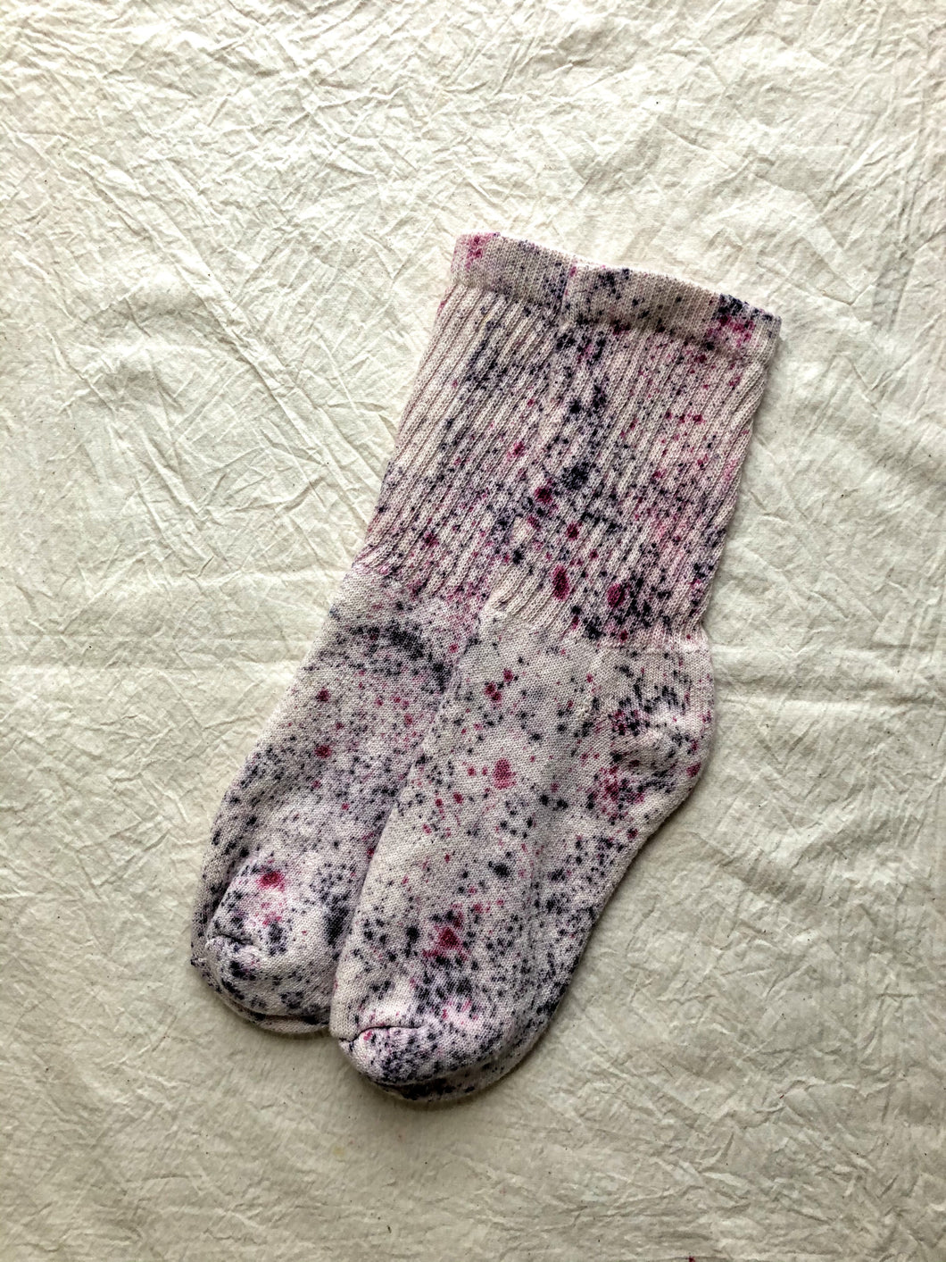 Botanical Dye Organic Cotton Socks - Berry Speckle - XS/S/M