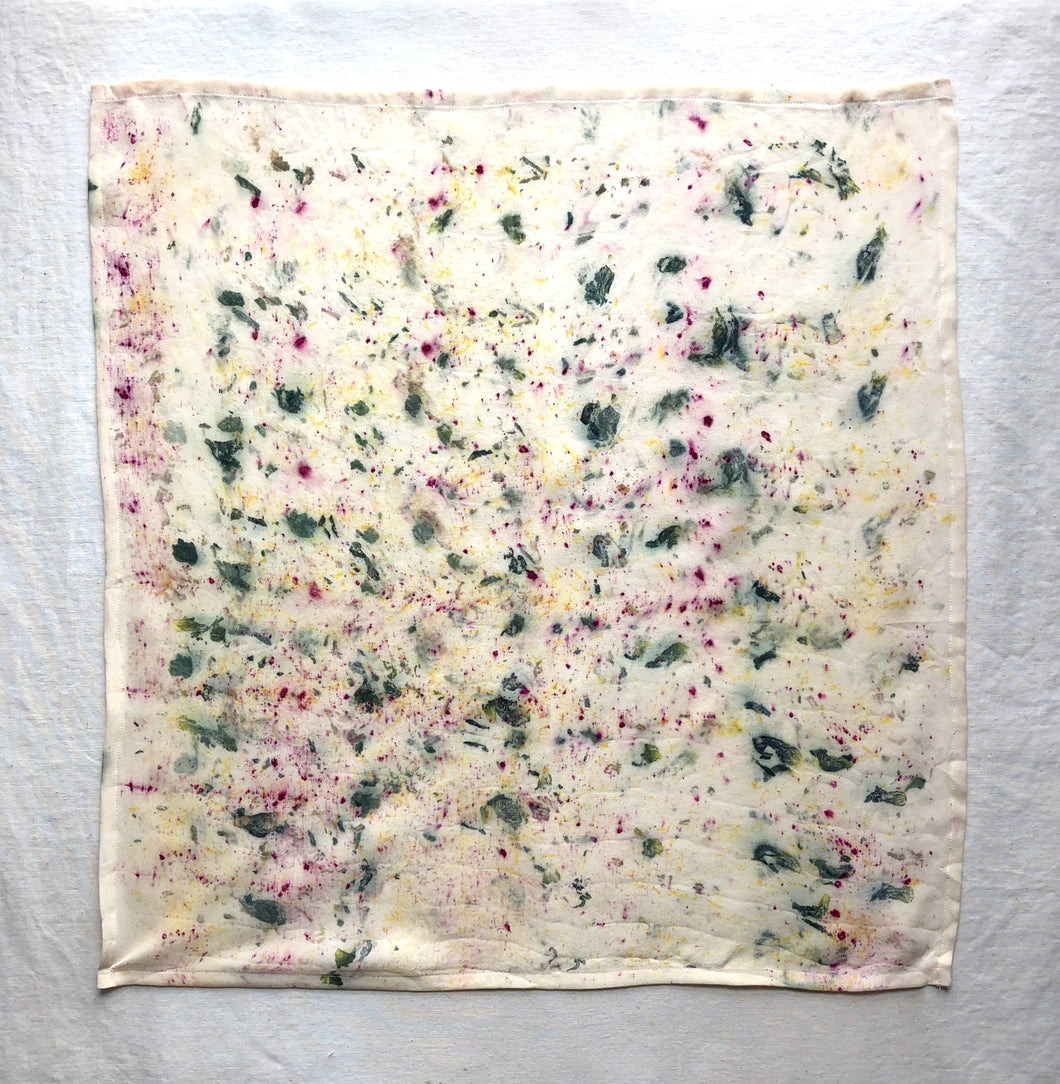 naturally dyed silk scarf - confetti