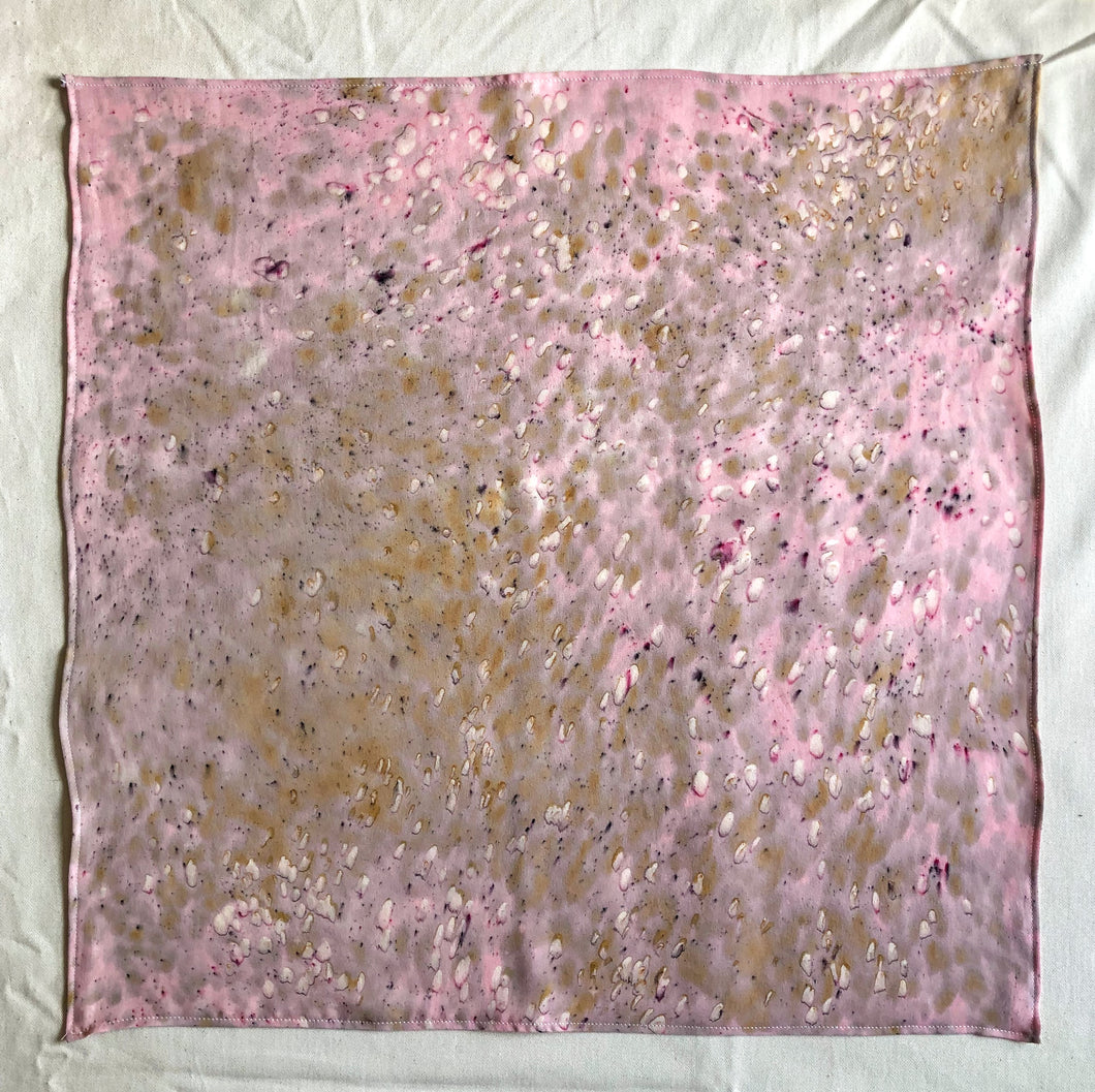 naturally dyed silk scarf - pink salt