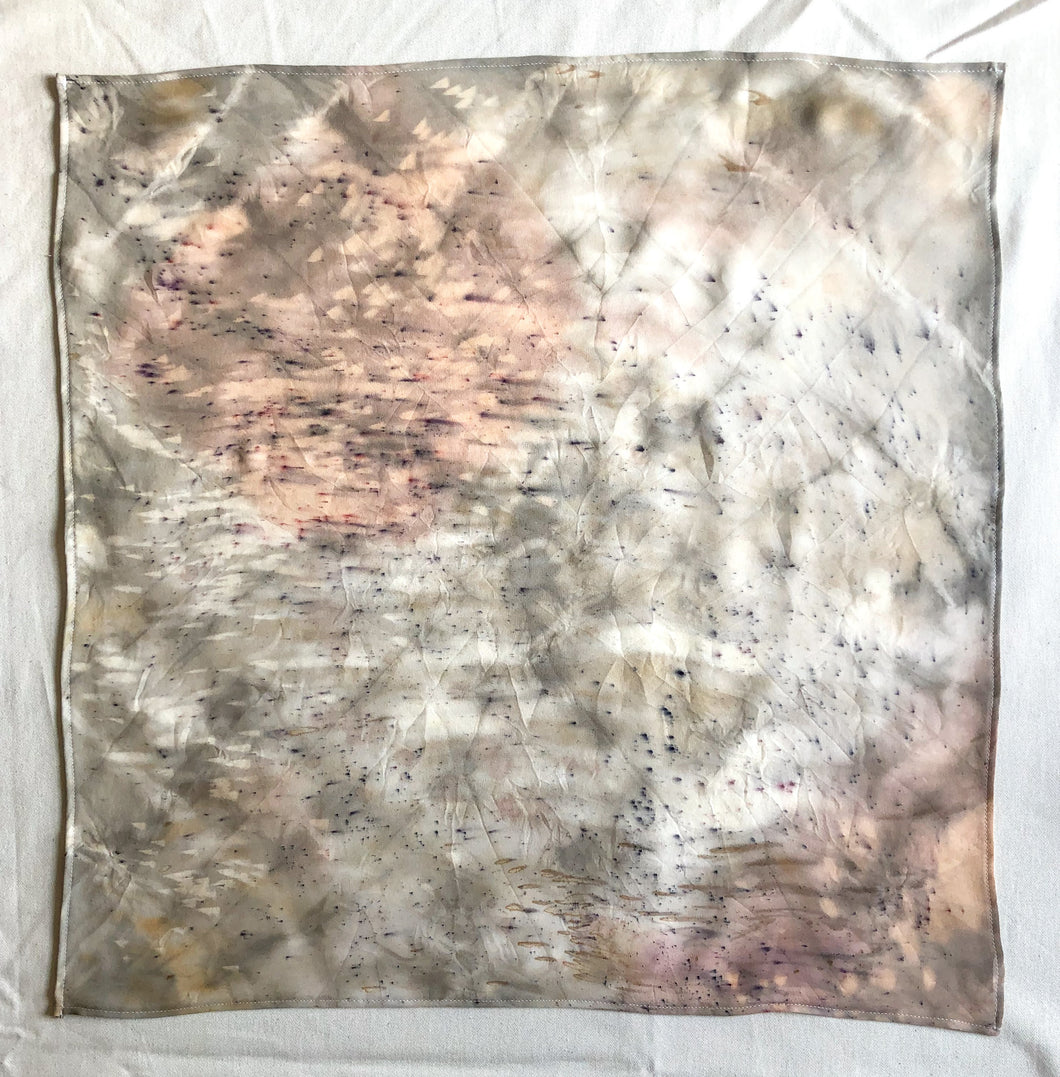 naturally dyed silk scarf - sand storm