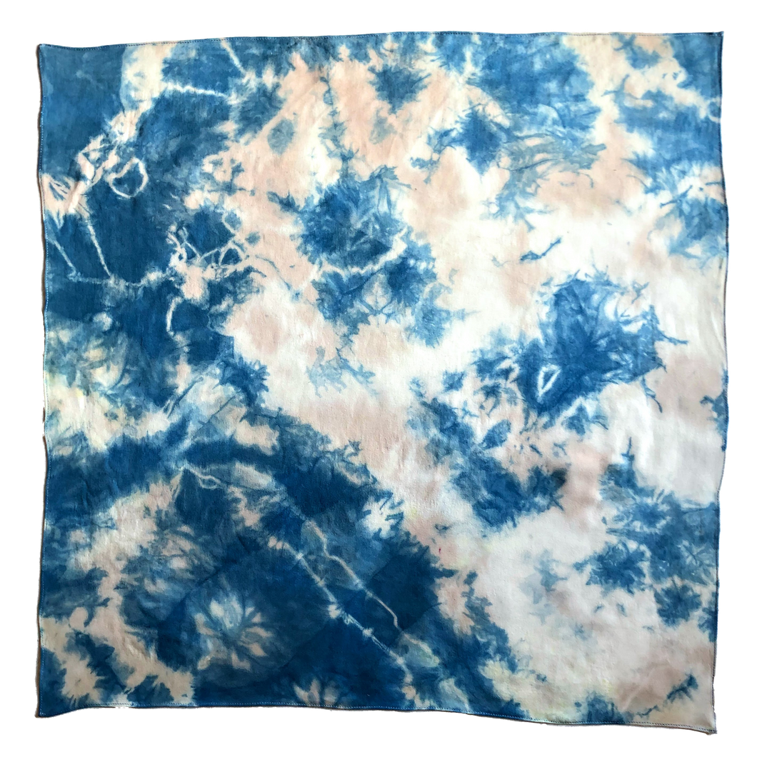 naturally dyed scarf - tidal ponds