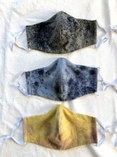 Load image into Gallery viewer, raw silk face mask naturally dyed - golden hour
