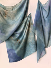 Load image into Gallery viewer, naturally dyed scarf - open water

